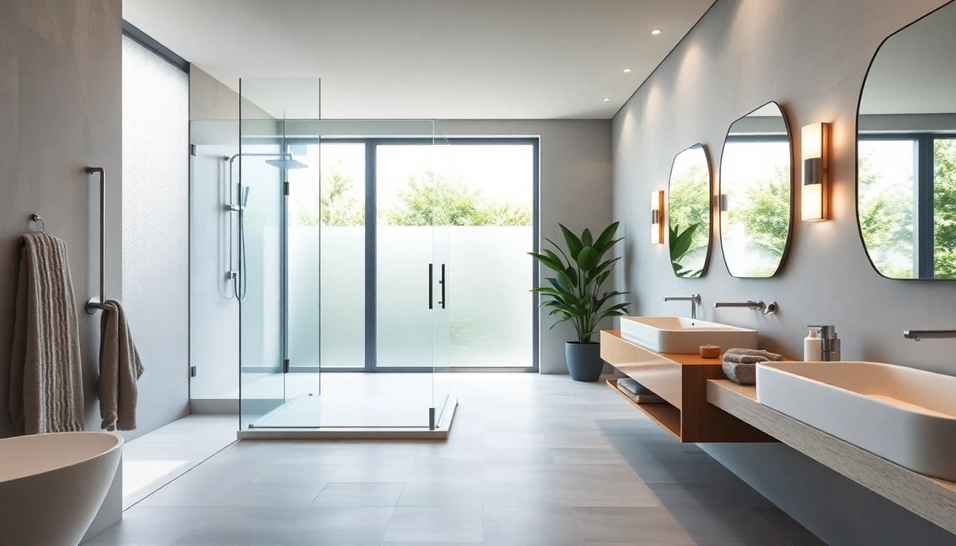 Experience elegant showers Australia in a luxurious bathroom setting, showcasing modern features and serene ambiance.