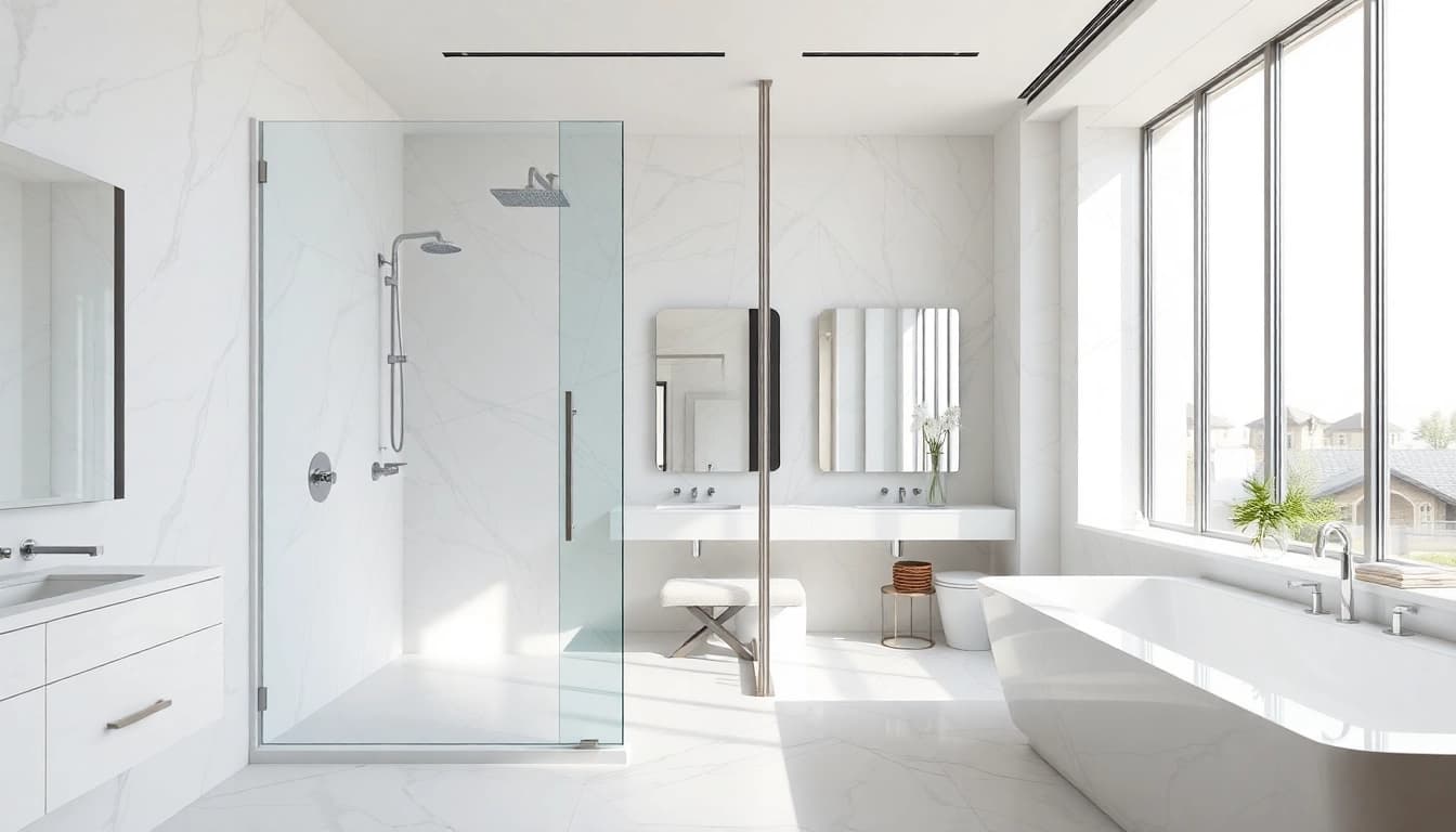 Experience the elegance of luxurious showers with elegant showers Australia in a modern bathroom setting.