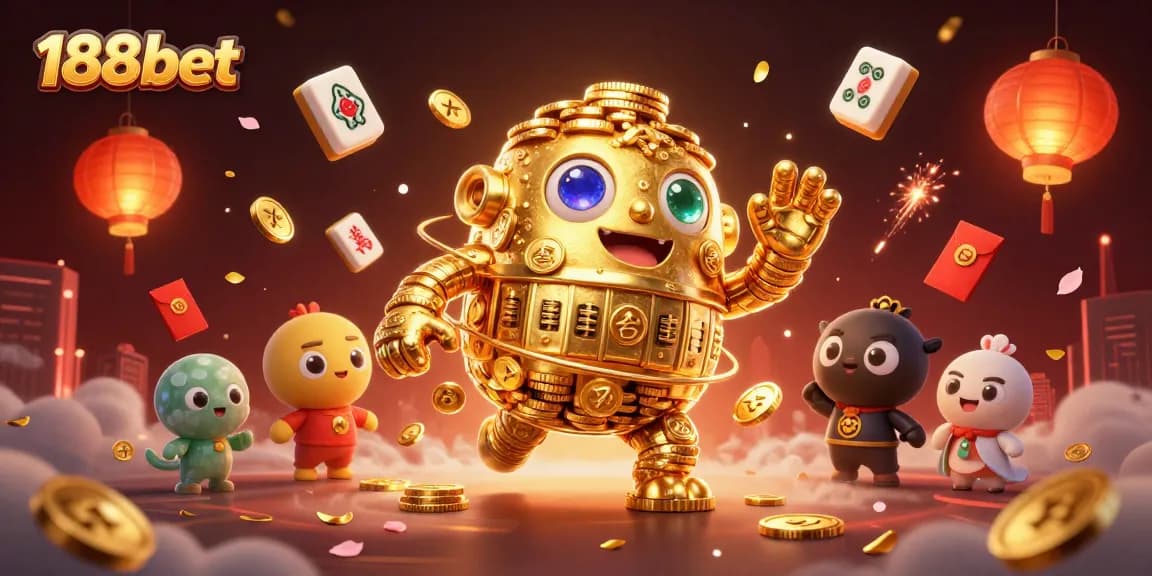 Engage in thrilling gameplay at 188bet, featuring a golden golem and captivating casino elements.