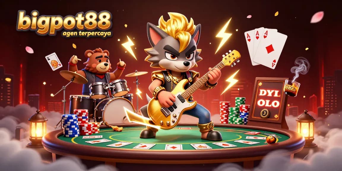 Engage with bigpot88 agen terpercaya in an exhilarating 3D casino scene featuring vibrant characters and elements.