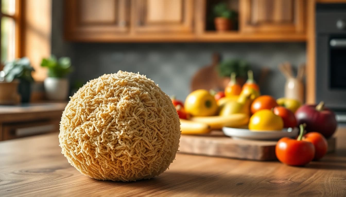 Use a kitchen loofah scrubber for effective cleaning in your kitchen.
