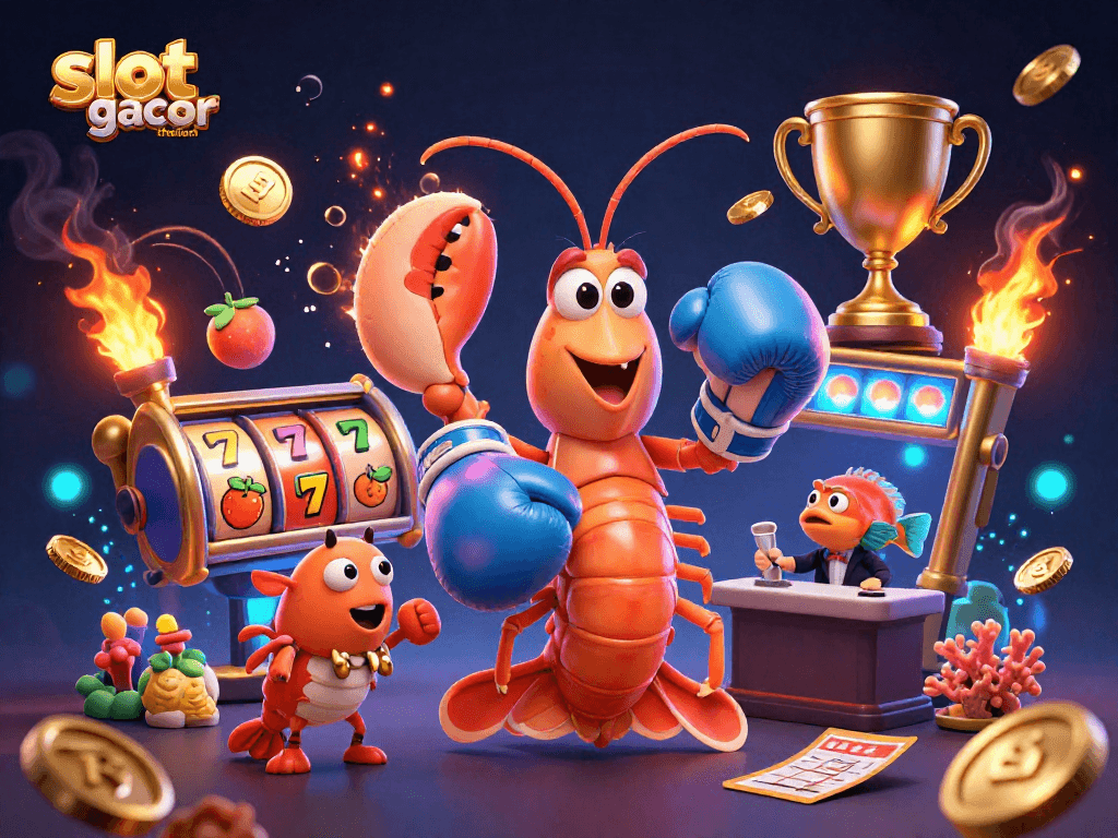 Engage with thrilling slot gacor thailand action in this vibrant 3D illustration featuring charming ocean characters.