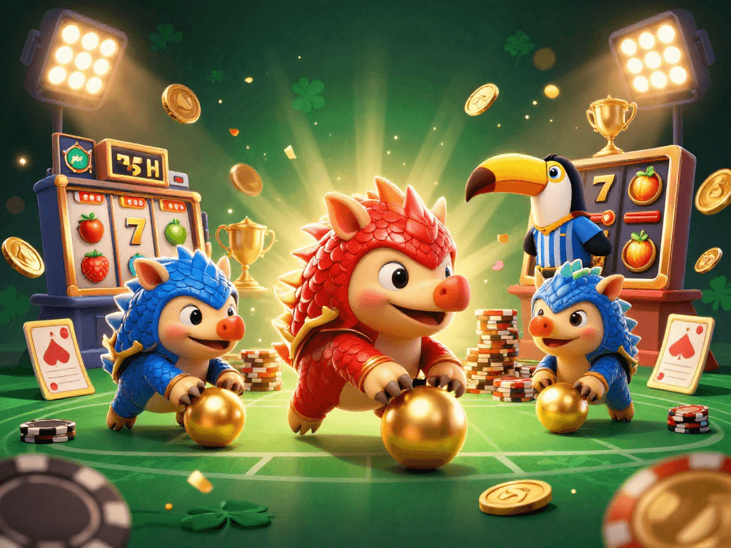 Venha experimentar a diversão do 75H com pangolins rivais competindo entre jackpots e fichas!