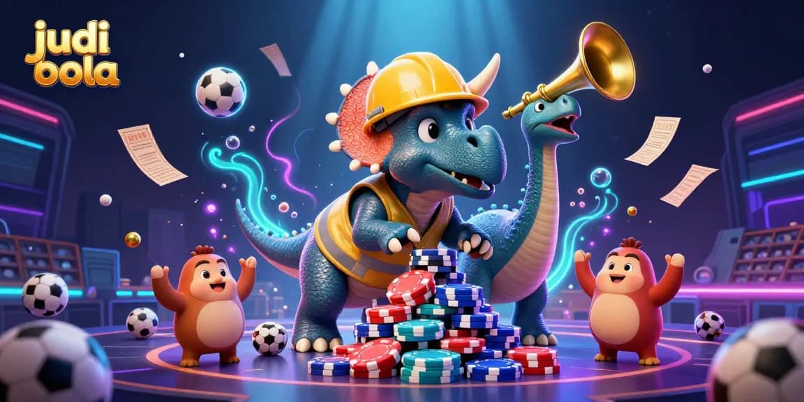 Engage in judi bola with thrilling sports betting action captured in dynamic 3D illustration.