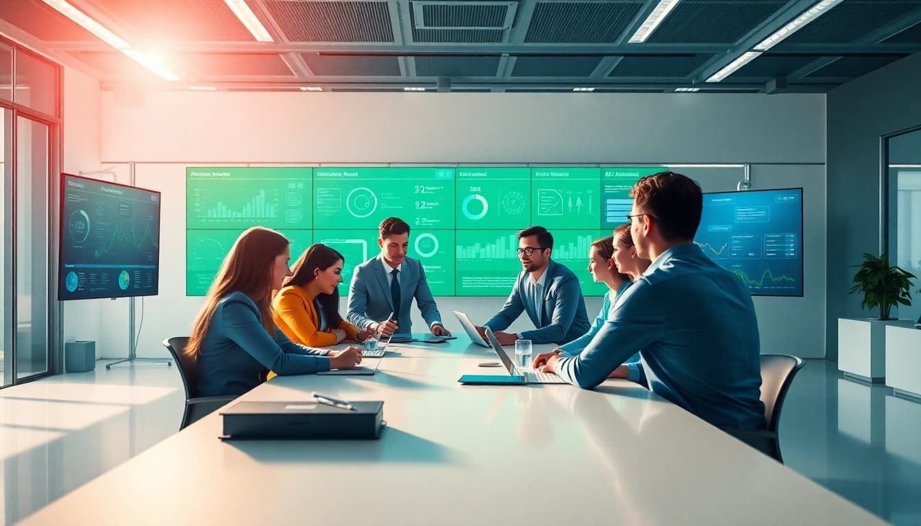 Visualizing an enterprise assistant platform in a modern collaborative workspace.