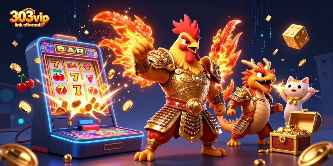 Spin to win at 303vip link alternatif as a warrior cherishes casino magic in action.