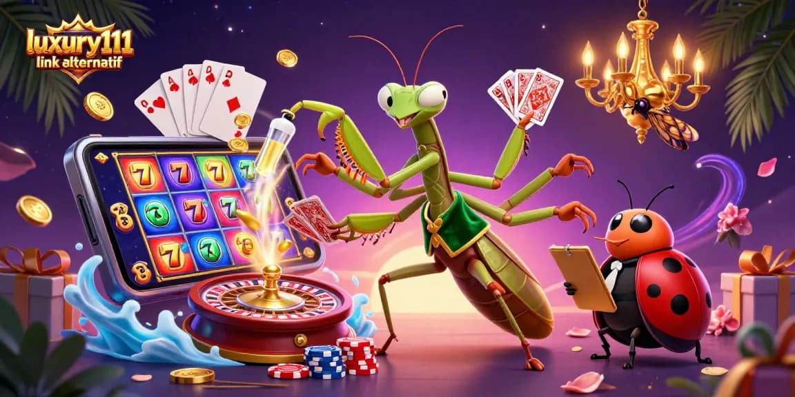 Engage with luxury111 link alternatif through vibrant gaming, highlighted by dynamic 3D casino elements.
