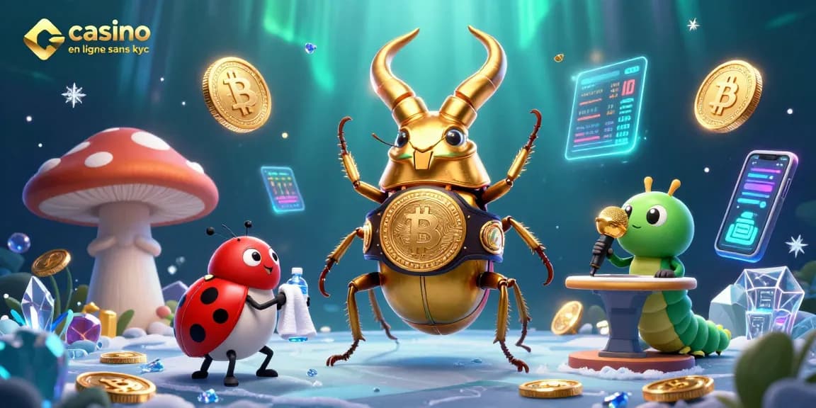 Jouez sur un casino en ligne sans KYC avec des graphismes dynamiques dans une scène colorée.