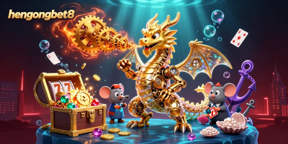 Experience thrilling gameplay at hengongbet8 with a mesmerizing 3D casino illustration full of action and excitement.