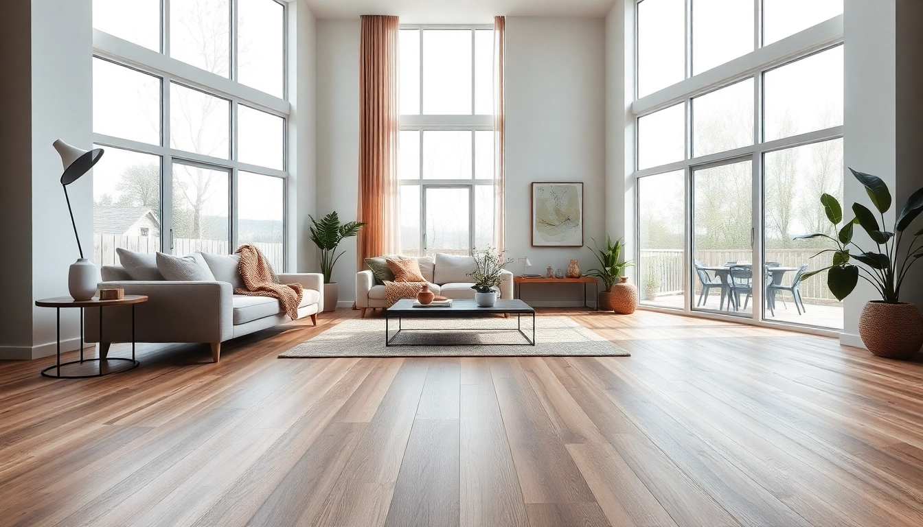 Enhance your space with vinyl plank flooring showcasing beauty and durability in a modern setting.