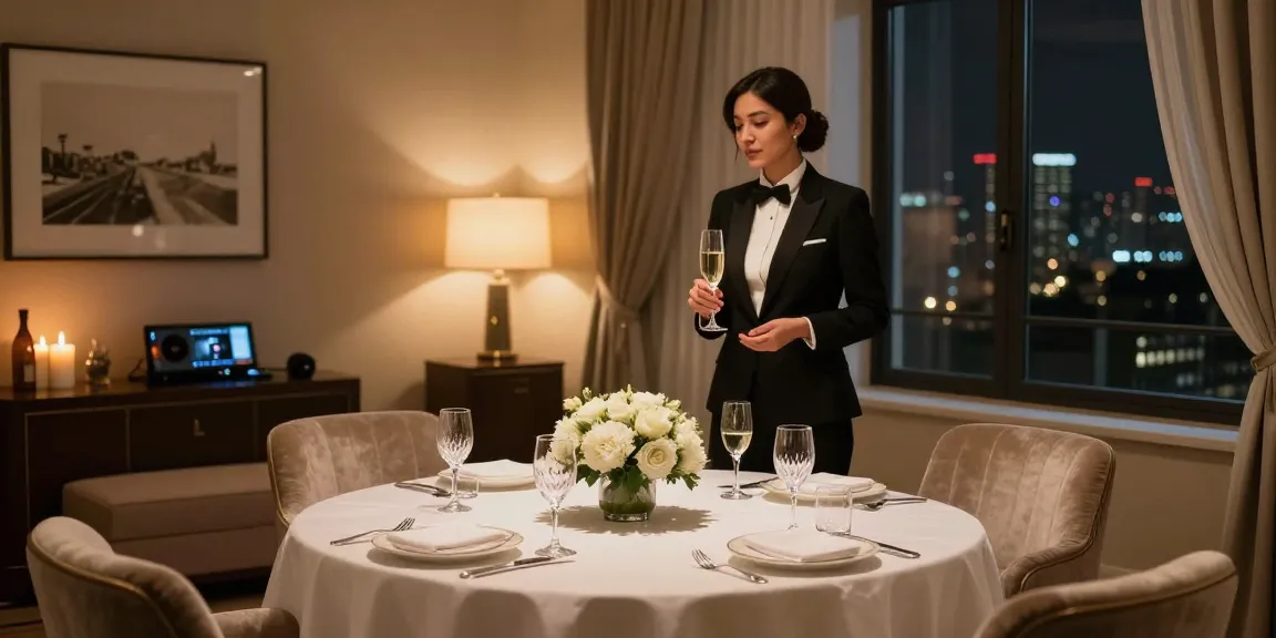 Gurgoan escorts in an elegant suite setting, showcasing luxury and sophistication with intimate ambiance.