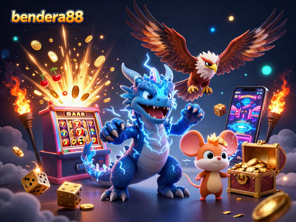 bendera88 mengejar jackpot dengan simbol slot ceria, dan karakter mengesankan di kasino