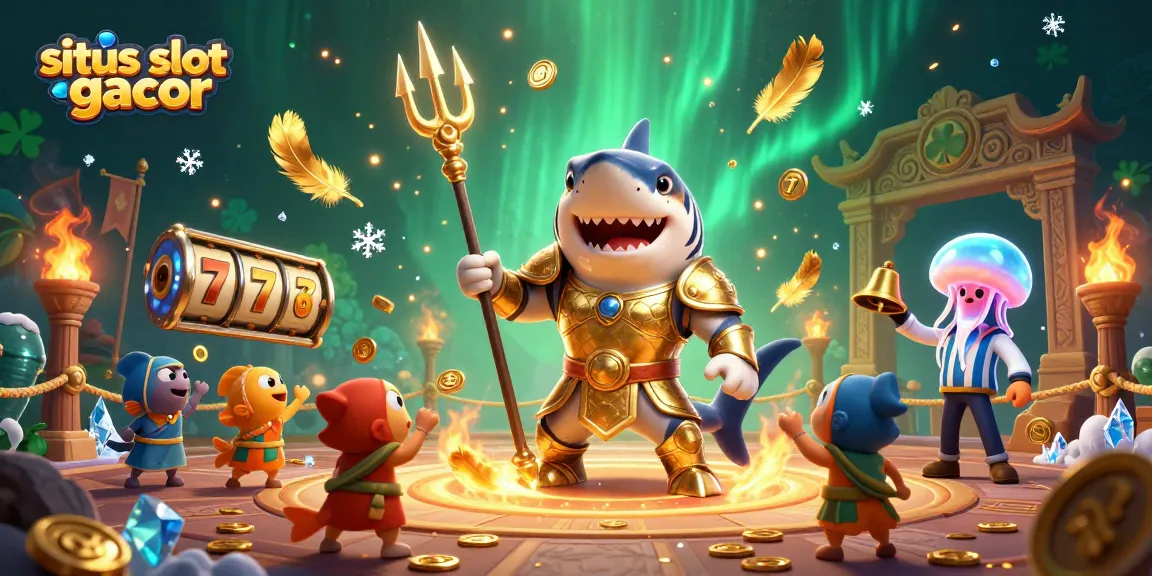 Experience excitement at situs slot gacor with vibrant slot reels and thrilling underwater casino action.