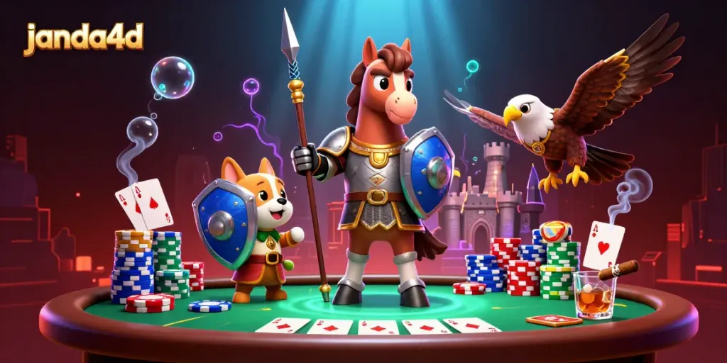 JANDA4D menghadirkan pengalaman permainan slot yang seru dengan elemen menarik dalam ilustrasi 3D.