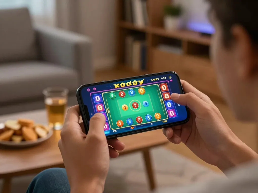 xóc đĩa online gameplay interface on a smartphone captures engaging mobile gambling experience