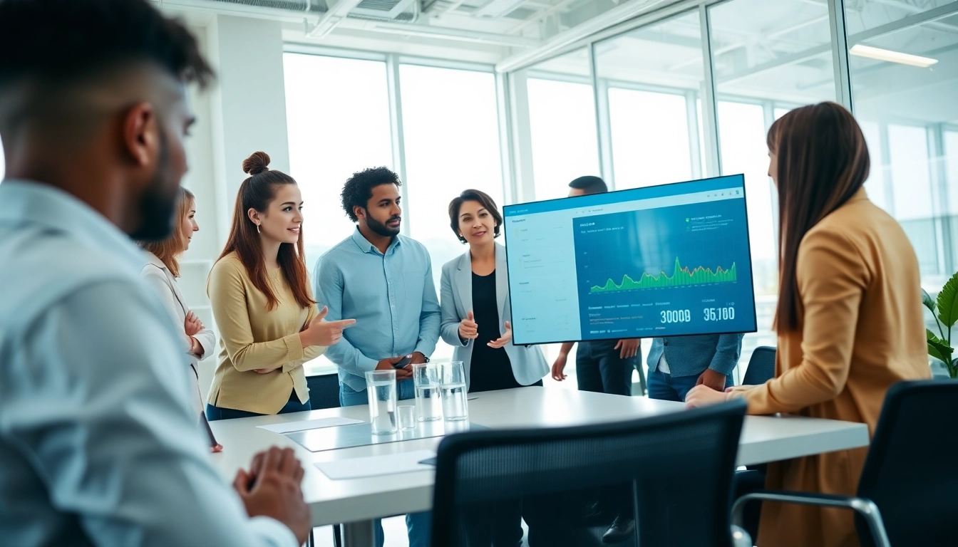 Visual representation of top platforms to hire sales professionals in a dynamic office environment.