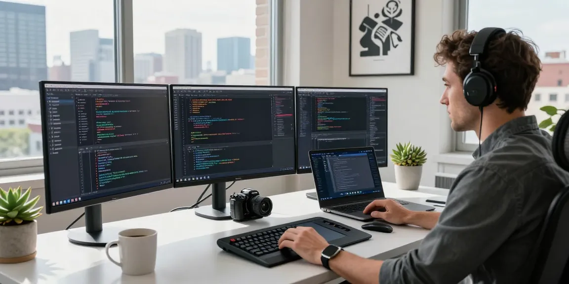Programming workspace with snipaste software tools and dual monitors showing code and design elements.