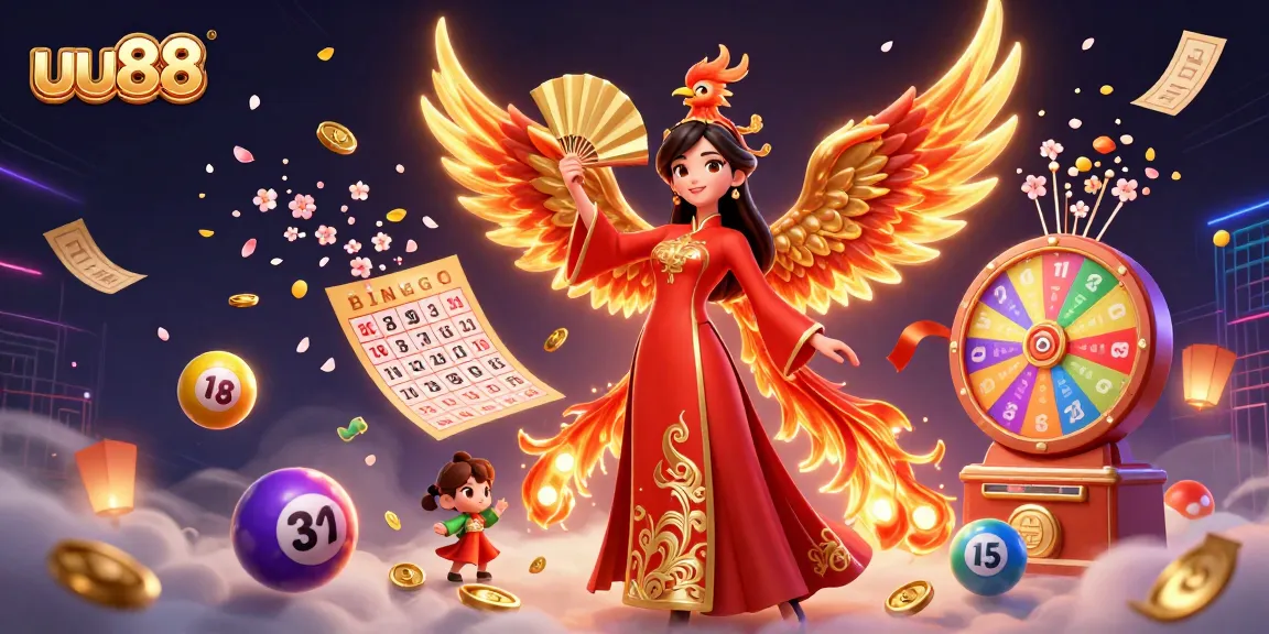 Celebrate with uu88 by playing thrilling lottery games, illustrated with vibrant colorful elements.
