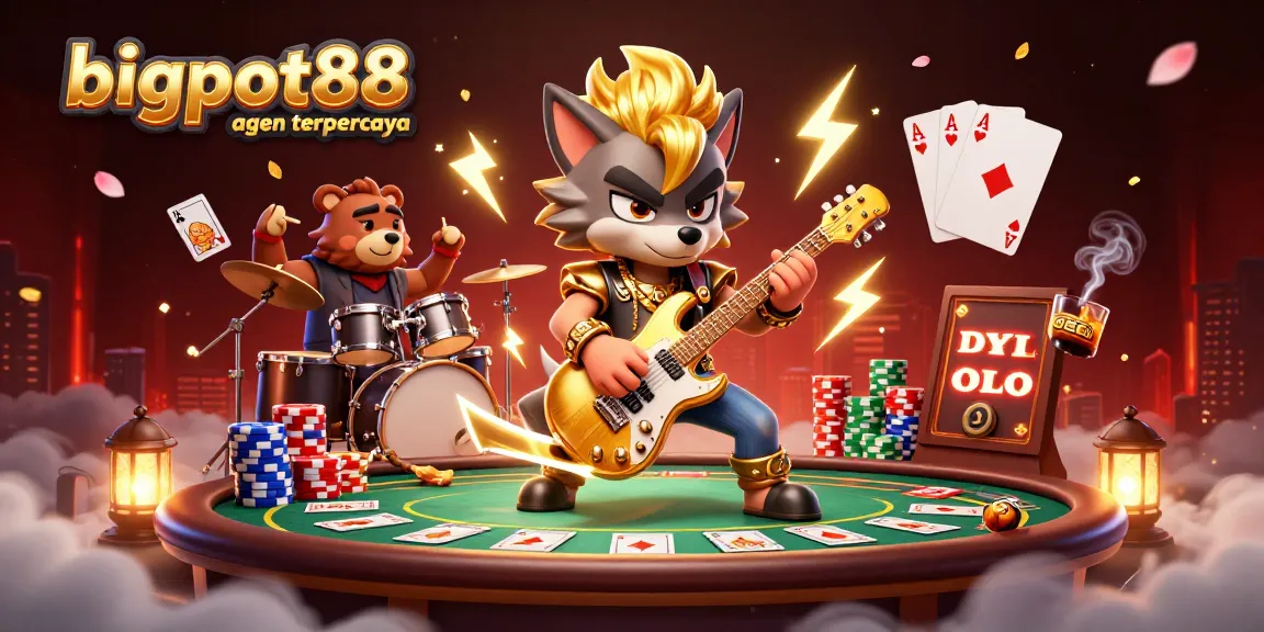 Engage with bigpot88 agen terpercaya in an exhilarating 3D casino scene featuring vibrant characters and elements.