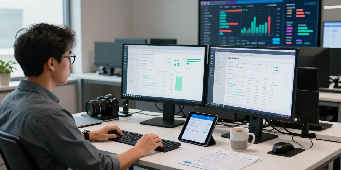 Detect fraud invoice through advanced AI analytics in a modern office setting, showcasing professionals analyzing data.
