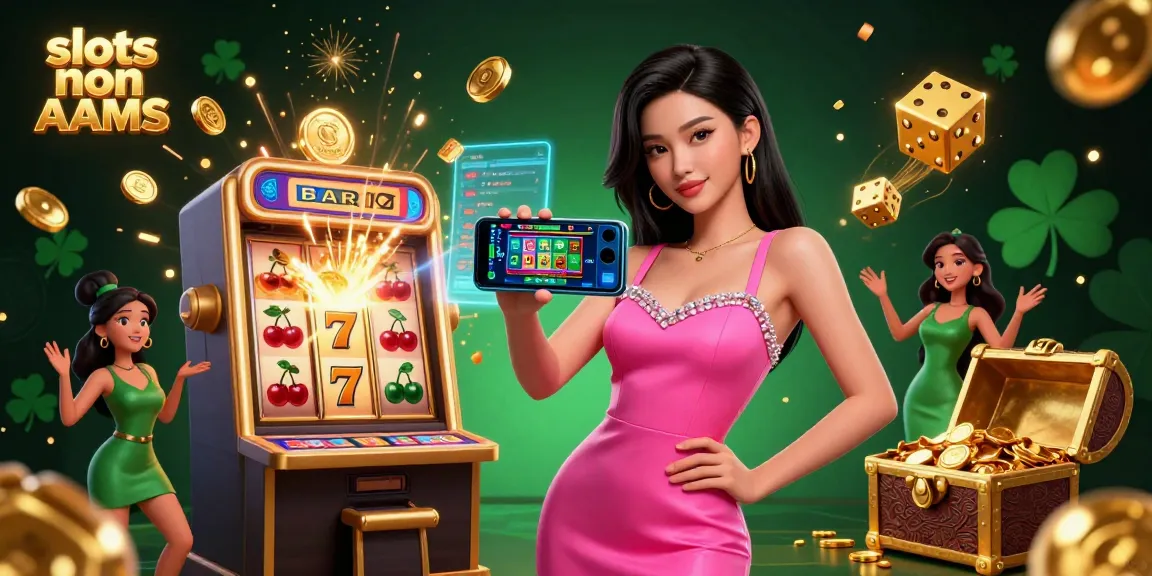 Vivi un'esperienza di gioco emozionante con le slot non AAMS in una scena di casinò ultra-dettagliata carica di eccitazione e jackpot.
