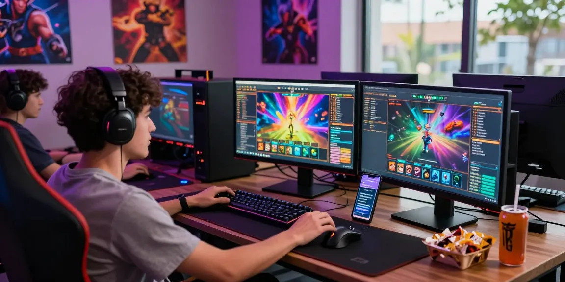 Gamer enjoying garuda303 login experience on high-performance gaming PC in vibrant setup.