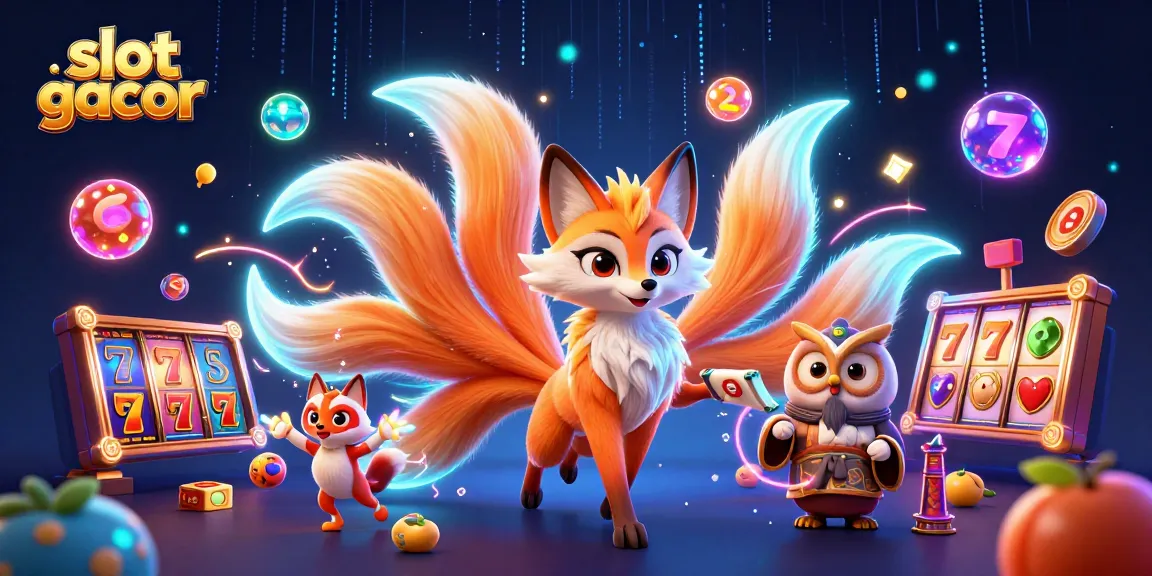 Experience winning with slot gacor in this vibrant 3D casino scene.