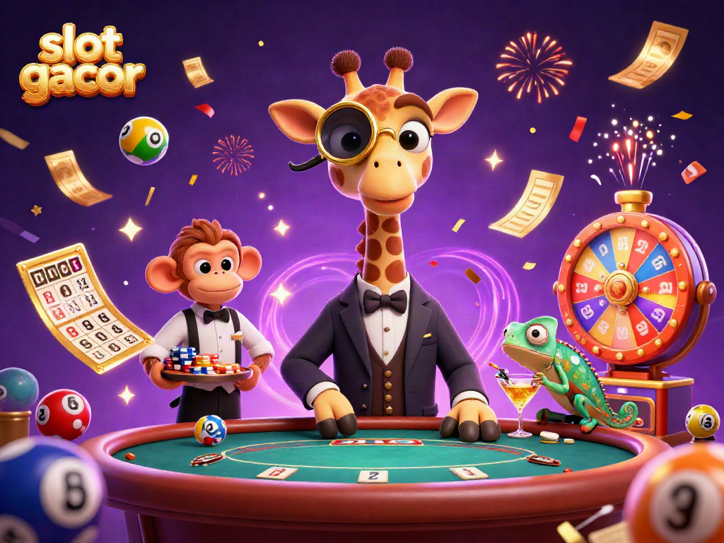 Engage with slot gacor and experience thrilling moments at a lively casino with energetic characters.