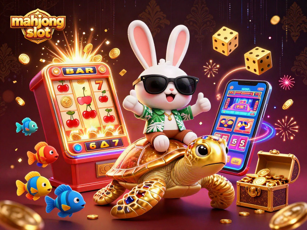 Spin to win with mahjong slot, showcasing a colorful jackpot scene with festive characters