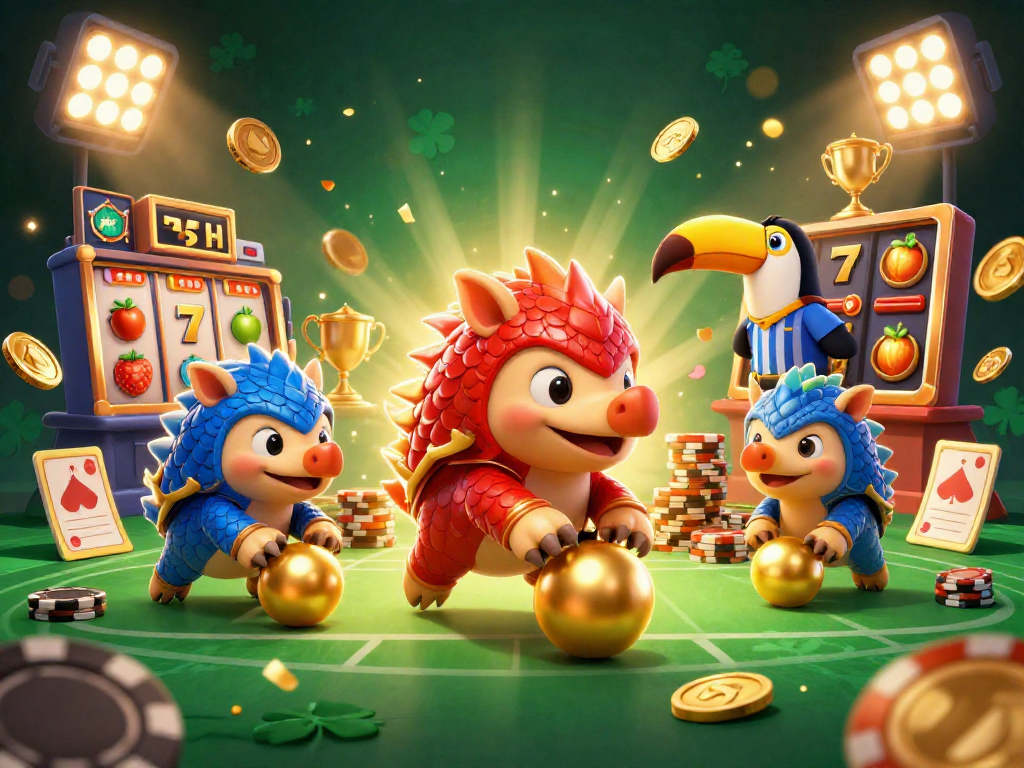 Venha experimentar a diversão do 75H com pangolins rivais competindo entre jackpots e fichas!