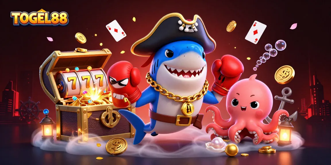 Engage in thrilling gameplay at TOGEL88 with vibrant characters, slots, and golden treasures.