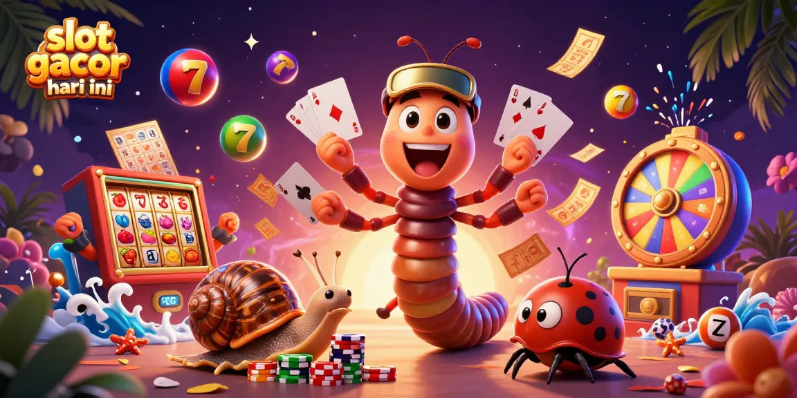 Engage with slot gacor hari ini as a colorful millipede dealer showcases dynamic winning cards in a lively casino scene.