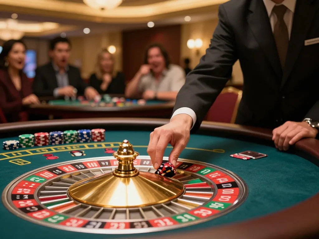 Player placing bets on a roulette table at 388bet casino, capturing the excitement and atmosphere of online gambling.