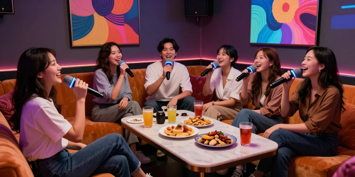 Enjoying the vibrant 인천쓰리노 nightlife experience with entertainment and private karaoke.