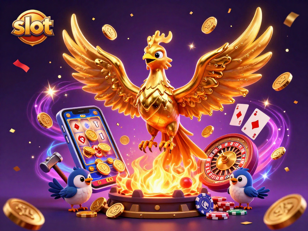 Engage with thrilling slot experiences featuring a golden phoenix and dynamic gaming elements.