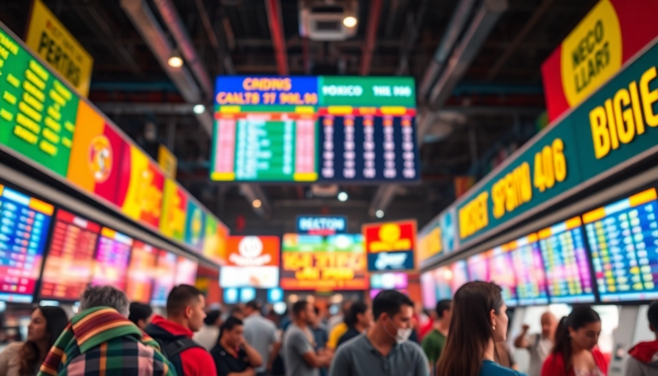 Experience sports betting in Mexico with vibrant crowds and engaging betting activities.