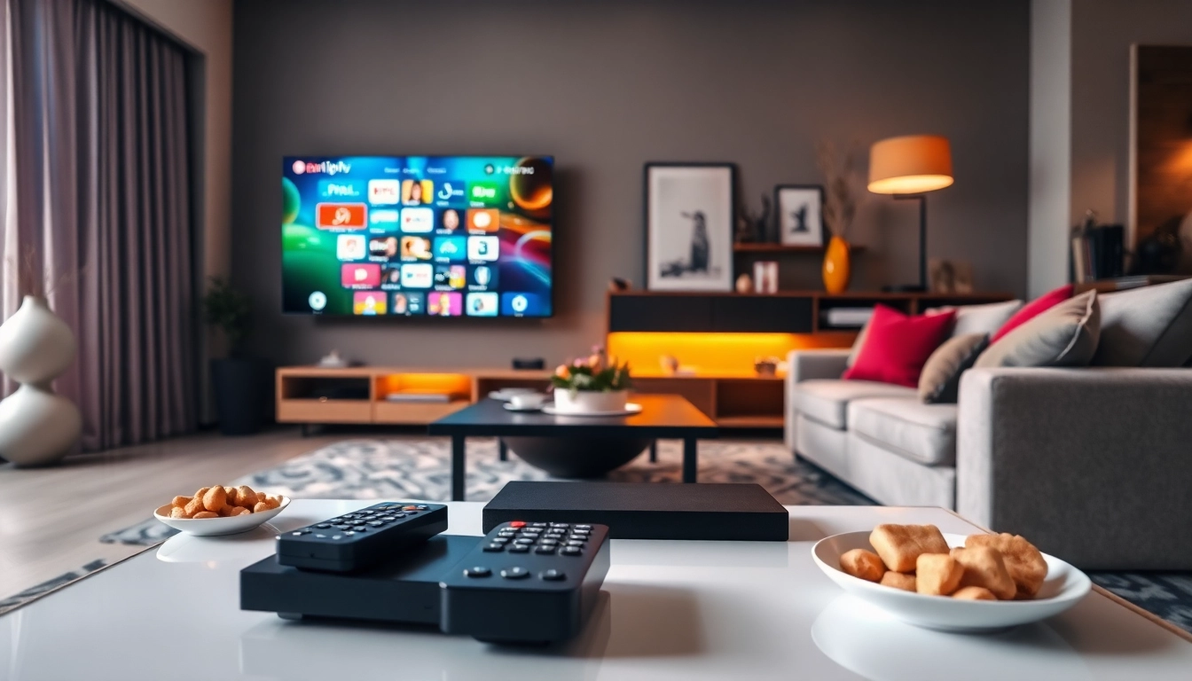 Enjoy your favorite shows with iron iptv displayed on a sleek smart TV in a cozy living room.