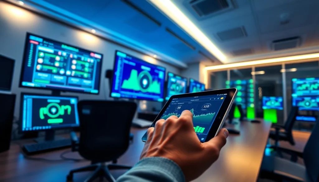 Visual of a user engaging with a crypto mining app on a tablet, showcasing data analytics.