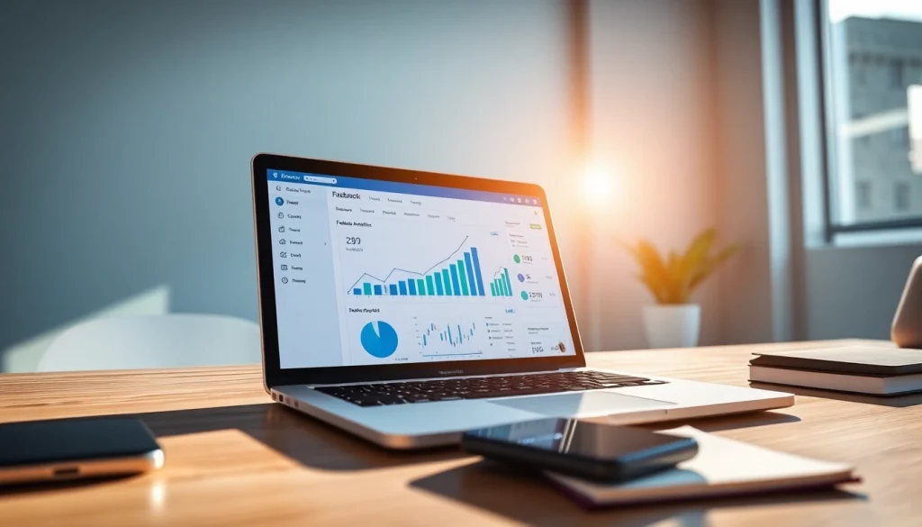 Promote your business with effective facebook smm panel strategies illustrated in a vibrant digital workspace.