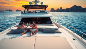 Experience luxury with yacht rental Cabo prices showcasing a beautiful yacht in stunning Cabo waters.