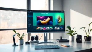 Transformative digital workspace featuring nano banana AI image editing interface.
