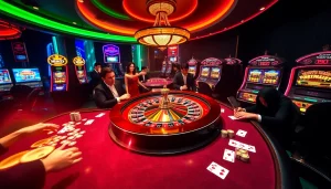 Experience thrilling gameplay at https://mm88.team/ with vibrant casino tables and winning poker hands.