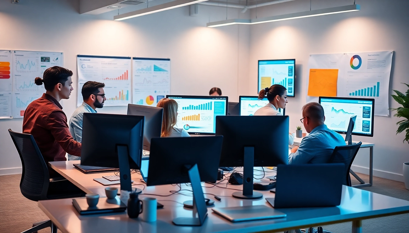 Digital marketing team analyzing Từ khoá phụ for website care optimization.