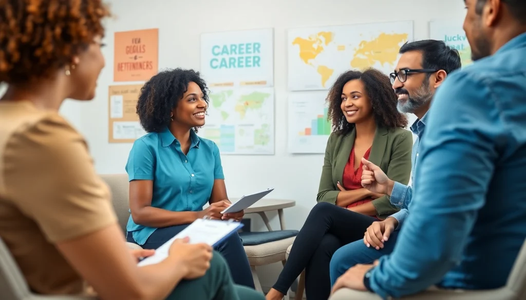 Engage in career coaching Gaithersburg, MD with clients discussing personal growth strategies.