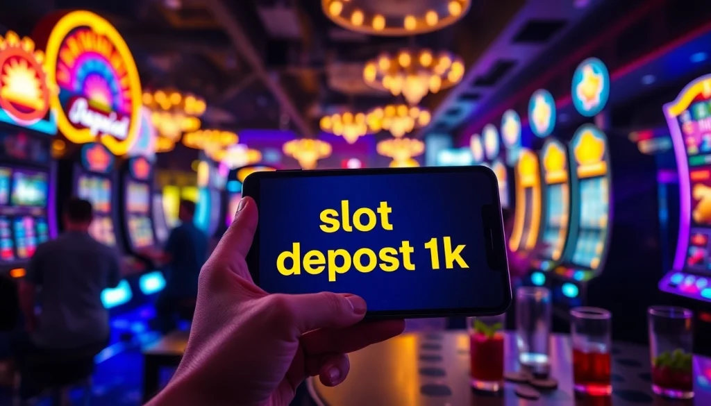 Melihat slot deposit 1k konsumen yang berinteraksi dengan permainan slot di kasino virtual.