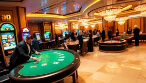 Experience the excitement of rikvip uy tín as thrill-seekers enjoy a luxurious casino atmosphere.