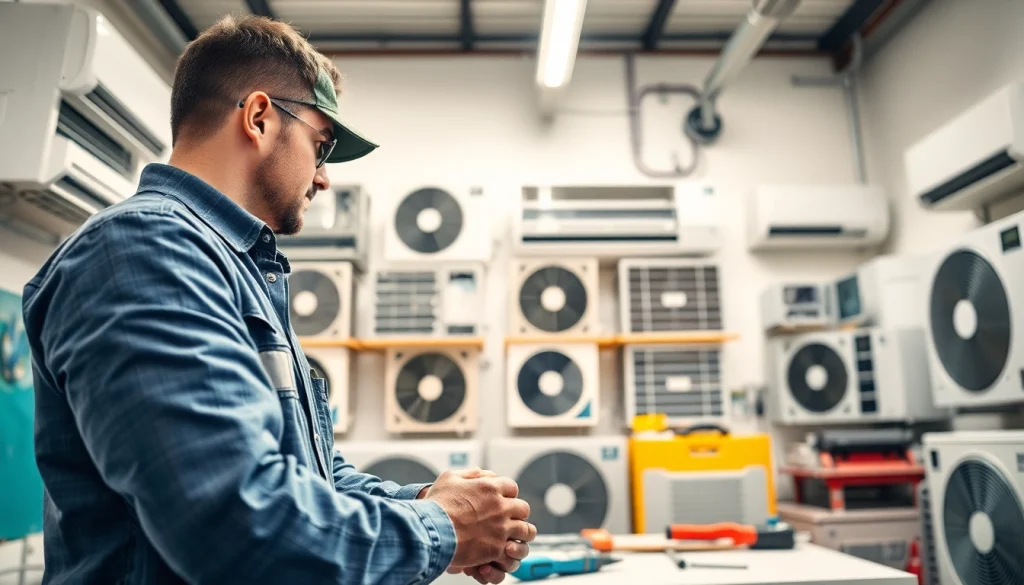 Install Wholesale AC Units for Contractors efficiently in a professional workshop environment.