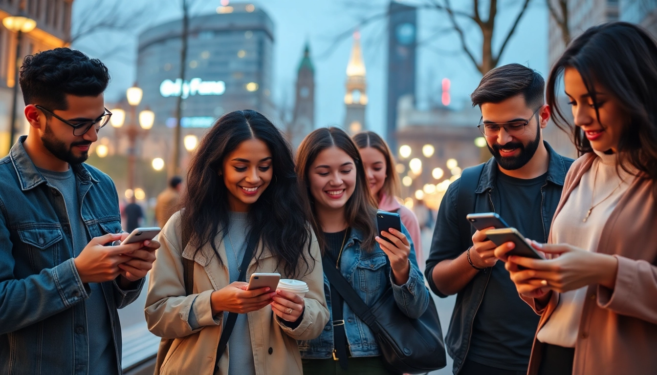 Explore how to find OnlyFans girls near me in a vibrant urban setting with diverse individuals.