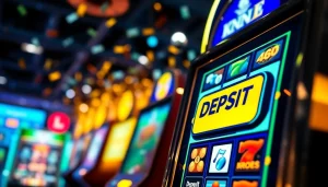 Menampilkan slot depo 1k dengan antarmuka mesin slot digital yang menarik dan bernuansa ceria.