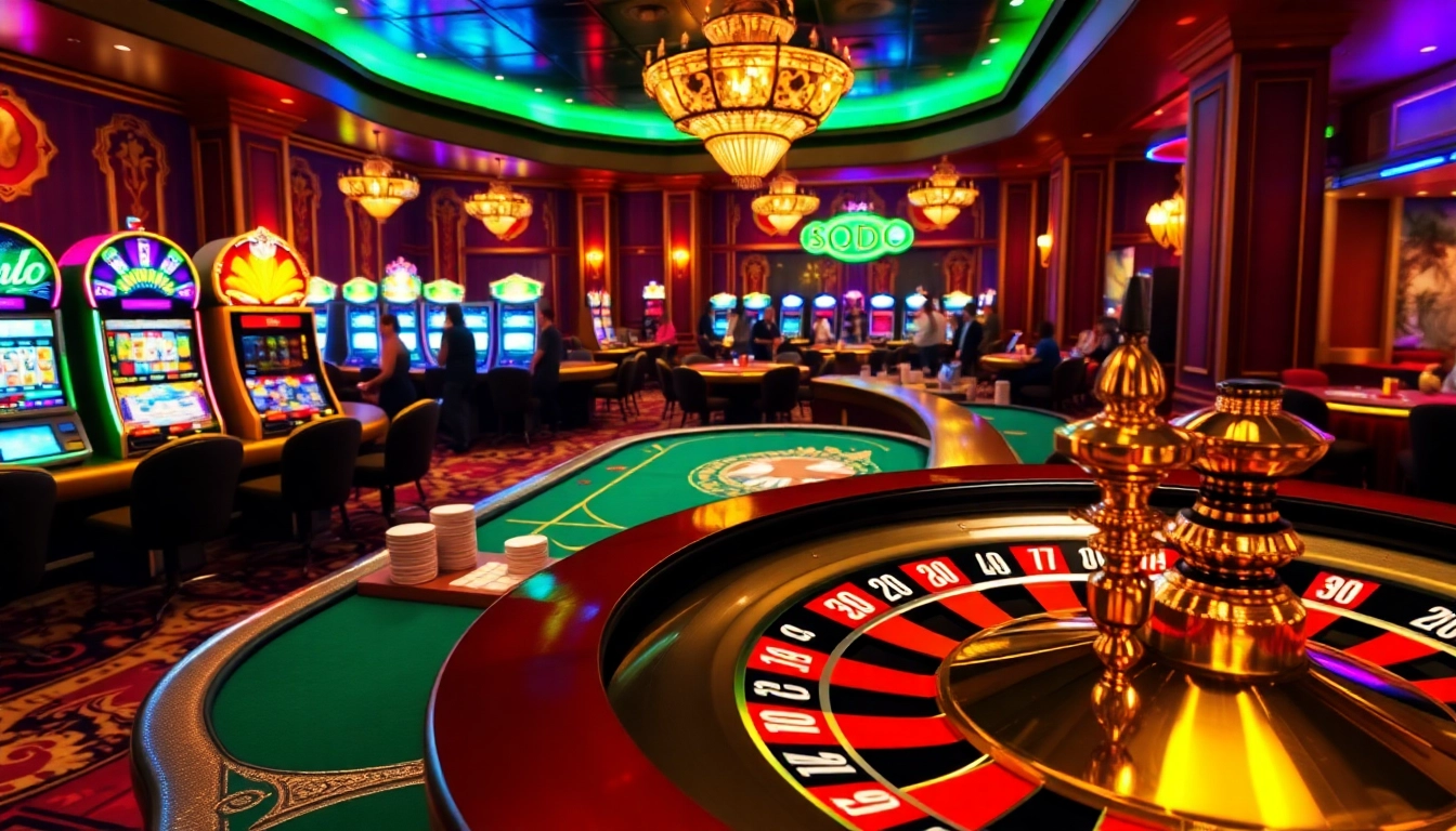SODO Casino provides an exciting gaming atmosphere with vibrant slot machines and poker tables.